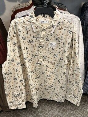 Sonoma Cream Floral Button-Down Shirt